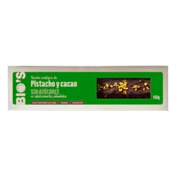 TURRON DE PISTACHO SIN AZUCAR NI EDULCORANTES AÑADIDOS 150G ARTIPA