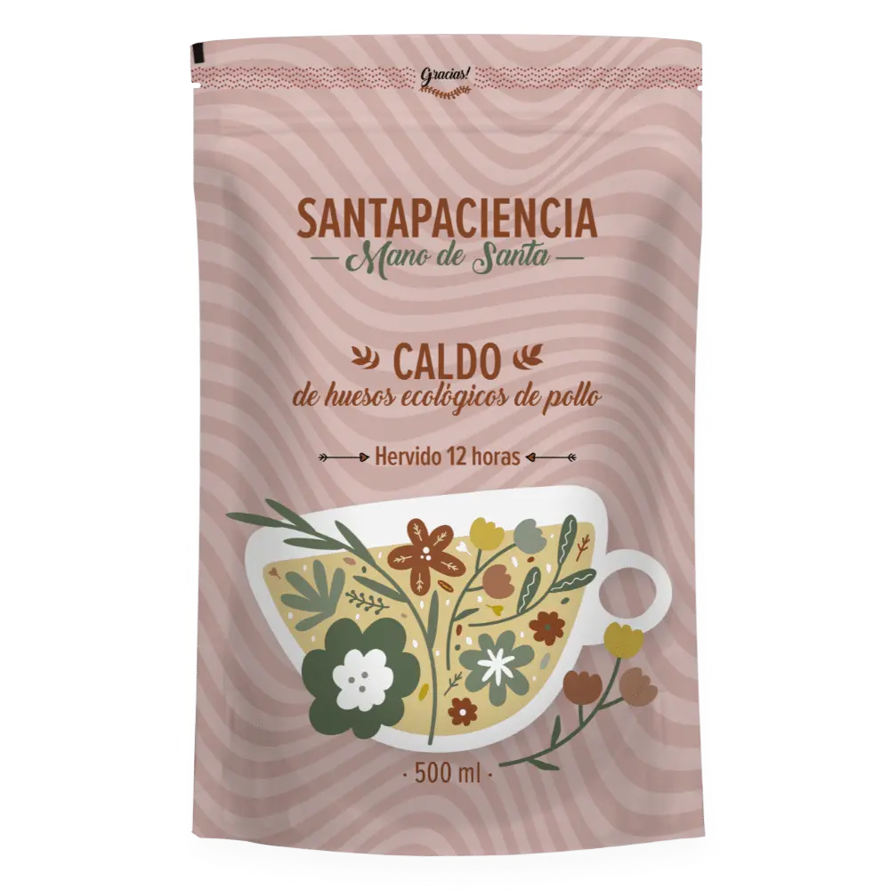 CALDO DE HUESO DE POLLO 500ML SANTA PACIENCIA
