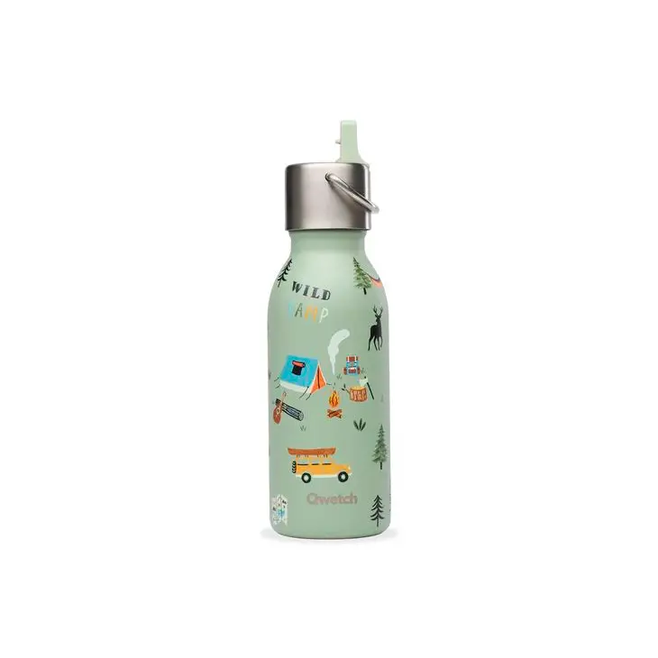 BOTELLA ISOTÉRMICA KIDS CON BIBERON YOSEMITE VERDE 350ML QWETCH