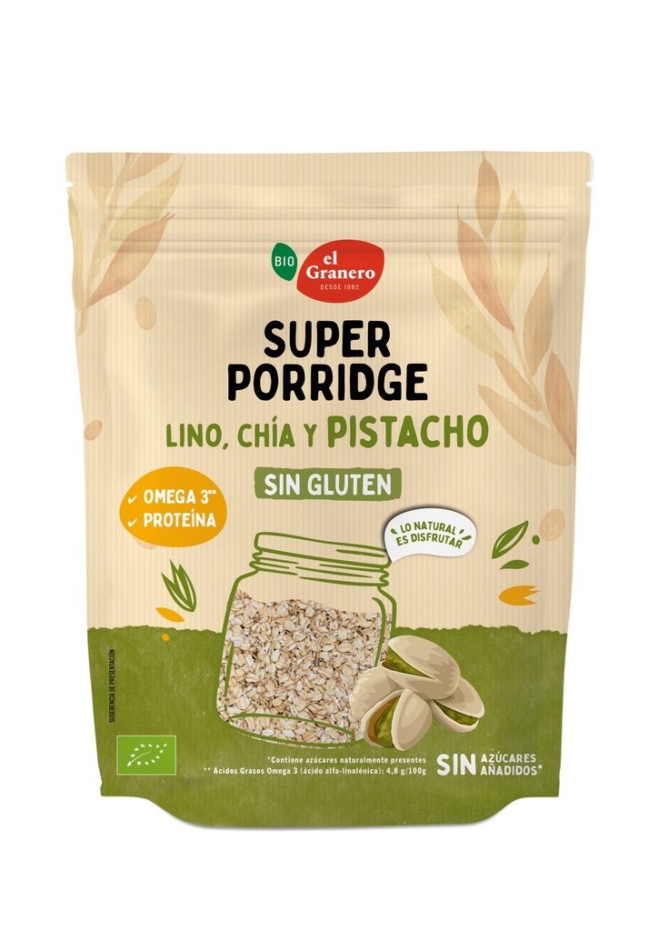 SUPERPORRIDGE PISTACHO 350G EL GRANERO INTEGRAL