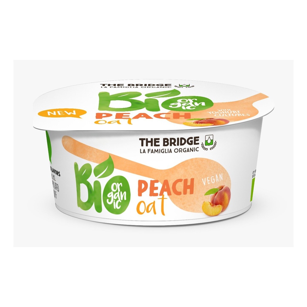 POSTRE DE AVENA SABOR MELOCOTÓN 125G THE BRIDGE