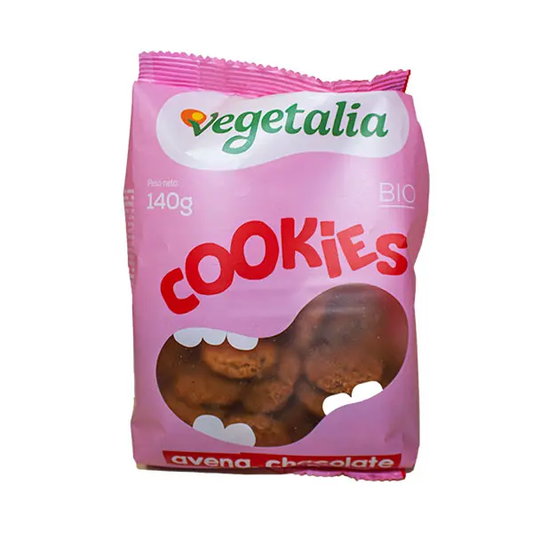 COOKIES DE AVENA, COCO Y CHOCOLATE BIO 140G  VEGETALIA