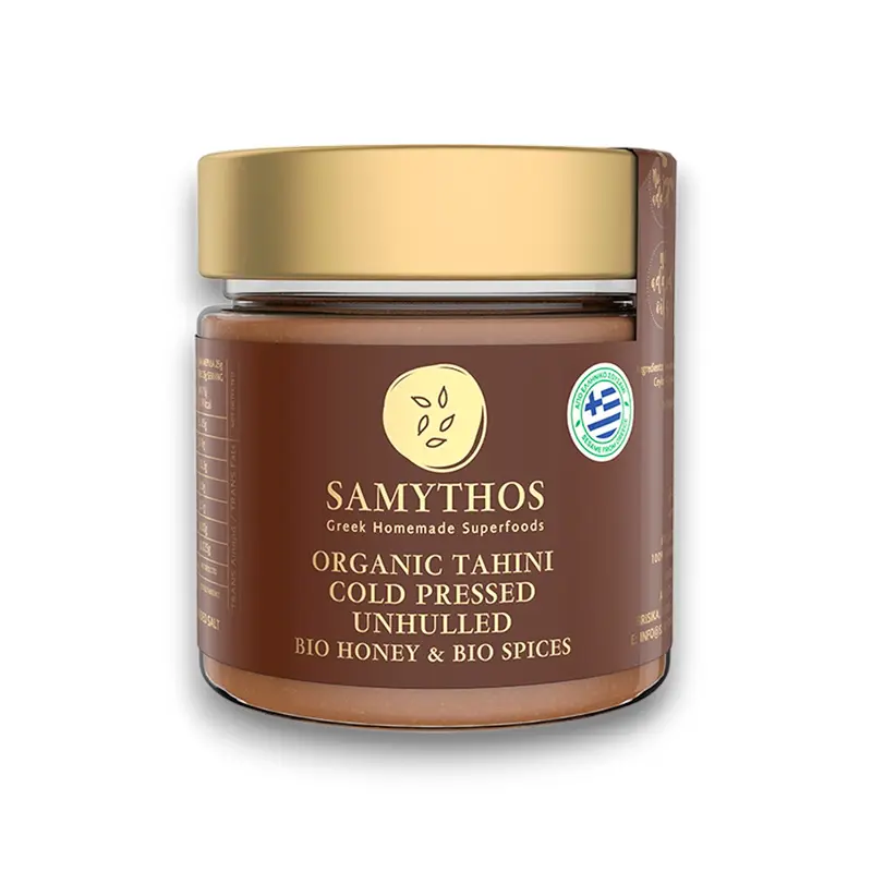 TAHINI INTEGRAL CON MIEL Y ESPECIAS 200G SAMYTHOS