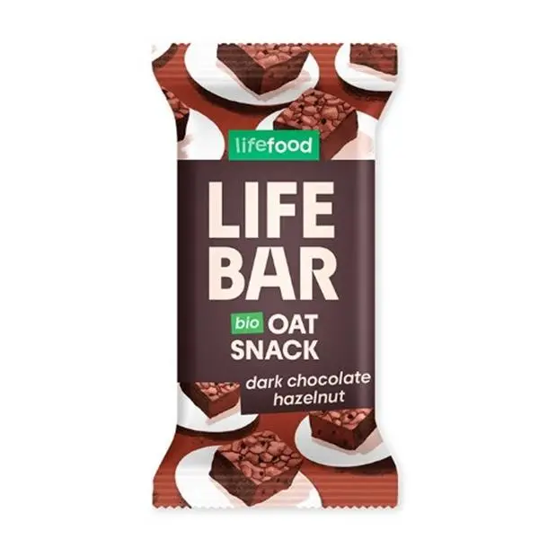 BARRITA DE CHOCOLATE NEGRO Y AVELLANAS 40G LIFEBAR