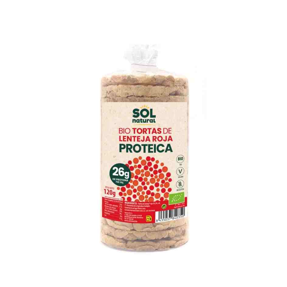 TORTAS PROTEICAS DE LENTEJA ROJA 120G SOL NATURAL 