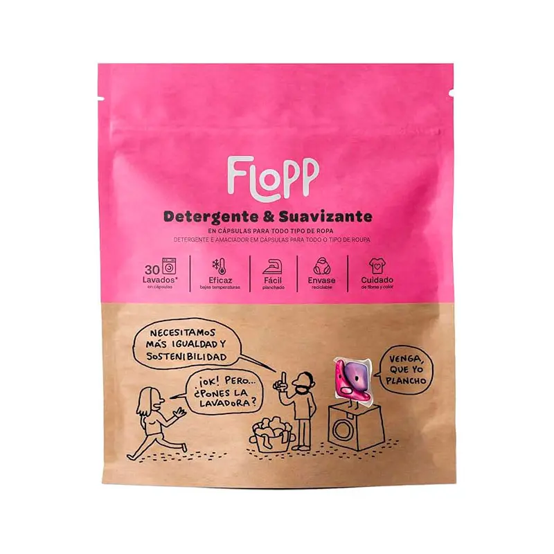 DETERGENTE PARA ROPA SUAVIZANTE 30 CAPS FLOPP