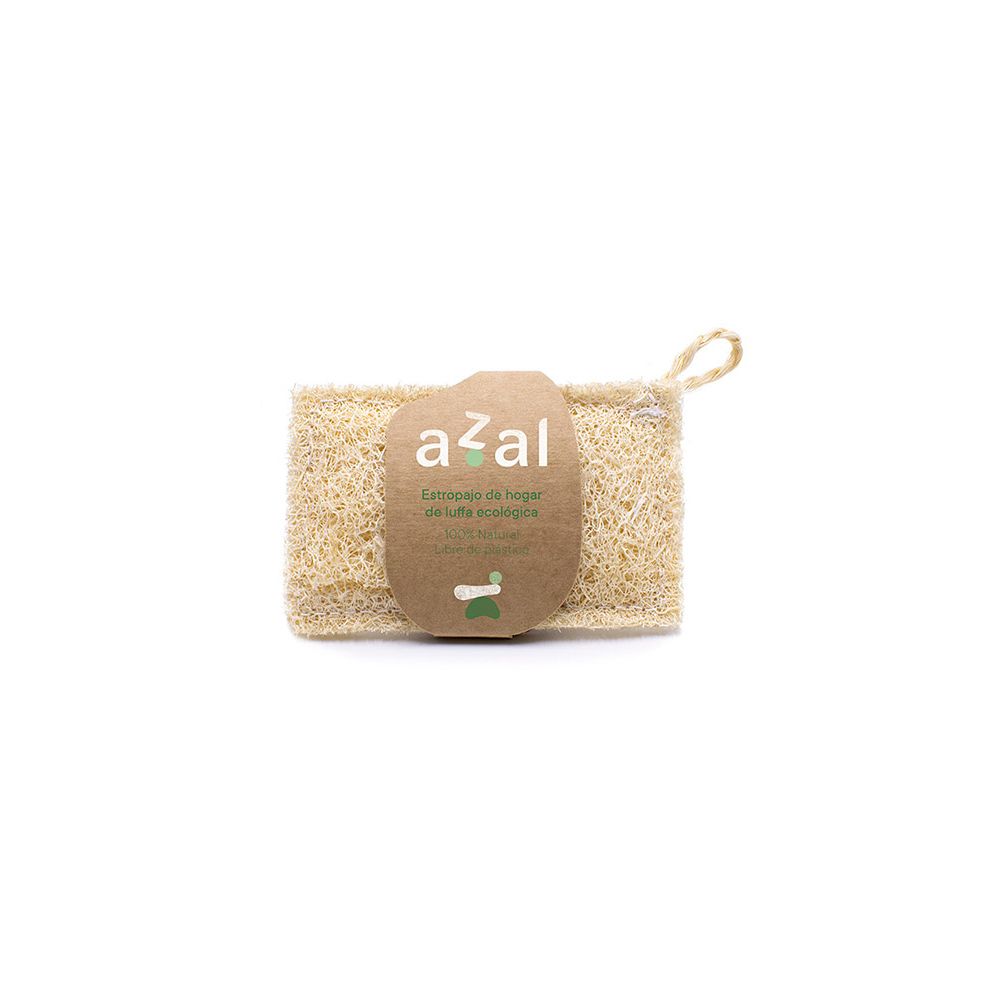 ESTROPAJO DE LUFFA CON ASA ERGONOMICO 12X7CM AZAL