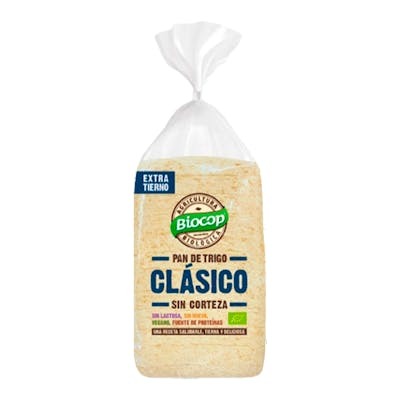 PAN DE MOLDE TRIGO CLASICO SIN CORTEZA 300G BIOCOP