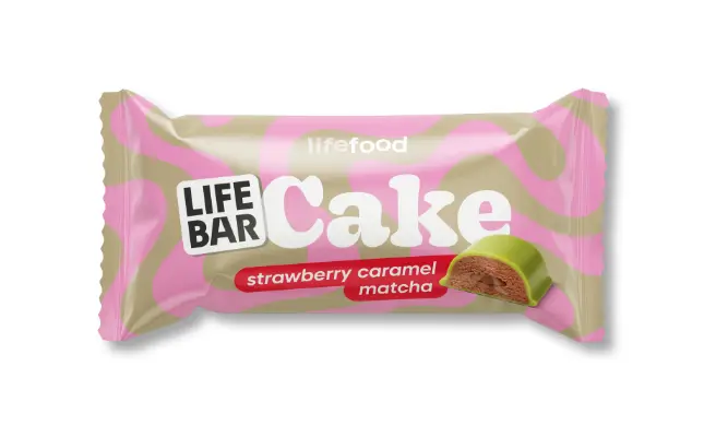 CAKE DE FRESA CARAMELO Y MATCHA 35G LIFEBAR