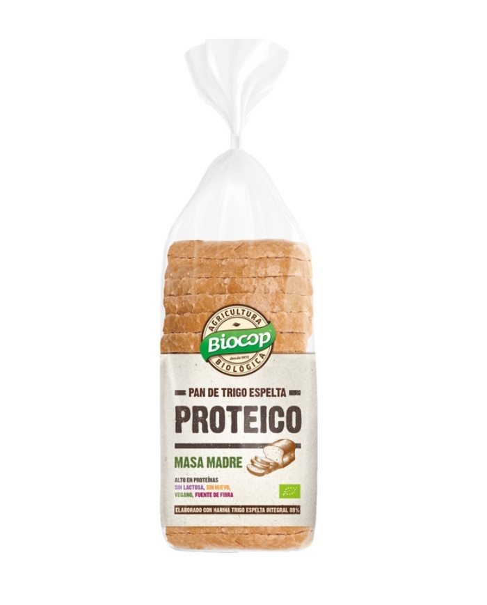 PAN DE MOLDE TRIGO ESPELTA INTEGRAL PROTEICO 400G BIOCOP