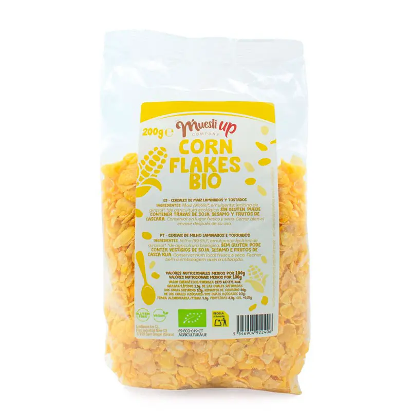 CORNFLAKES SIN GLUTEN 200G - THE MUESLI UP 