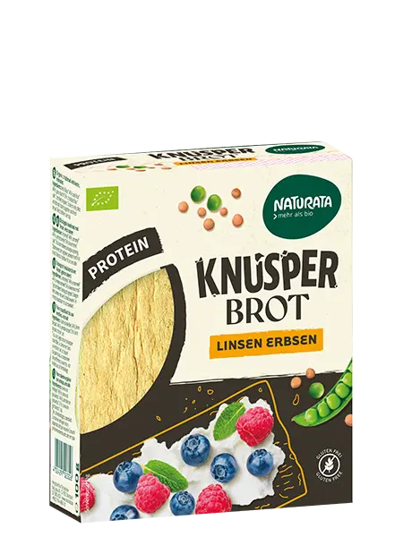 PAN CRUJIENTE DE LENTEJA Y GUISANTE 100G - NATURATA 