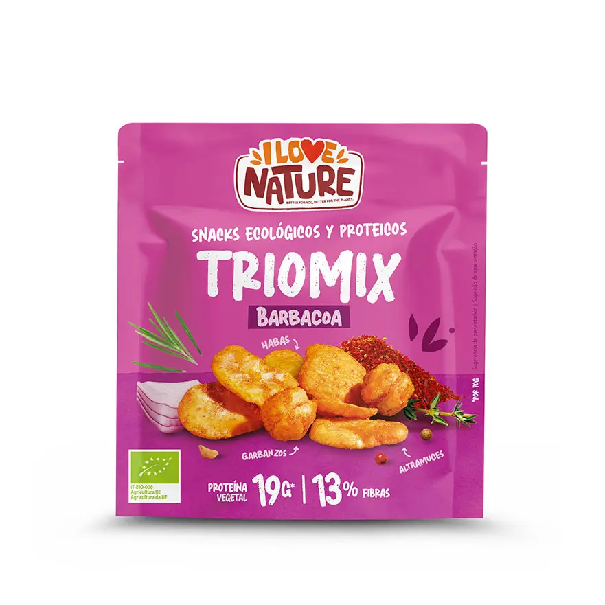 SNACK PROTEIN TRIOMIX BARBACOA 70G - I LOVE NATURE 