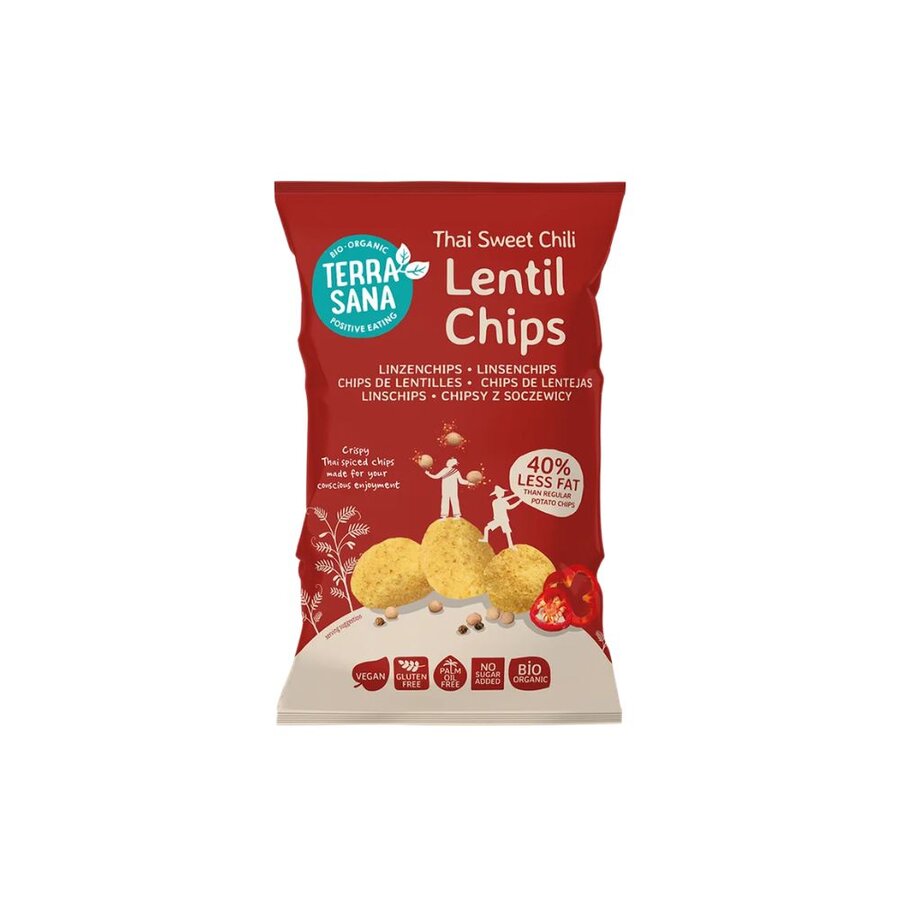 CHIPS DE LENTEJAS THAI CON CHILE DULCE 75G - TERRASANA