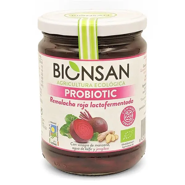 REMOLACHA ROJA LACTOFERMENTADA CON JENGIBRE 420G - BIONSAN