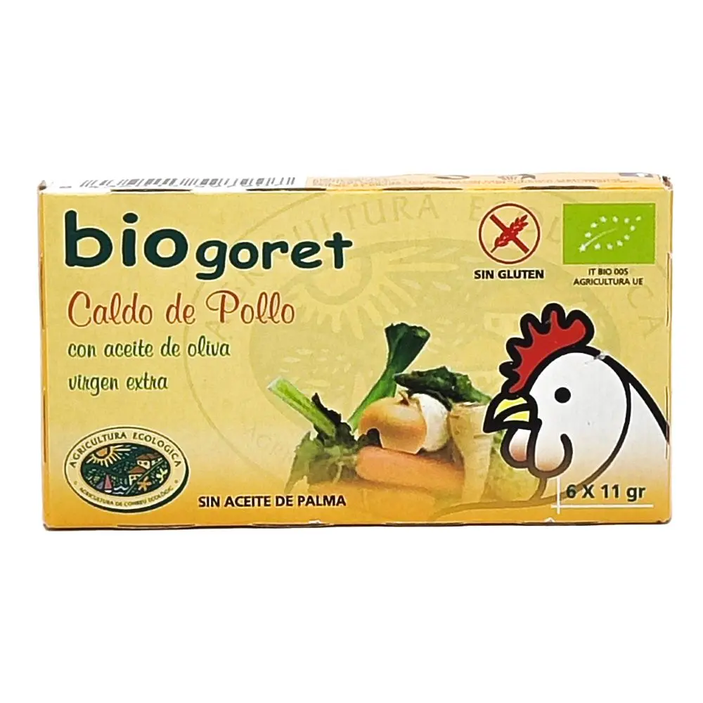CUBITOS DE CALDO POLLO CON VERDURAS 66G - BIOGORET