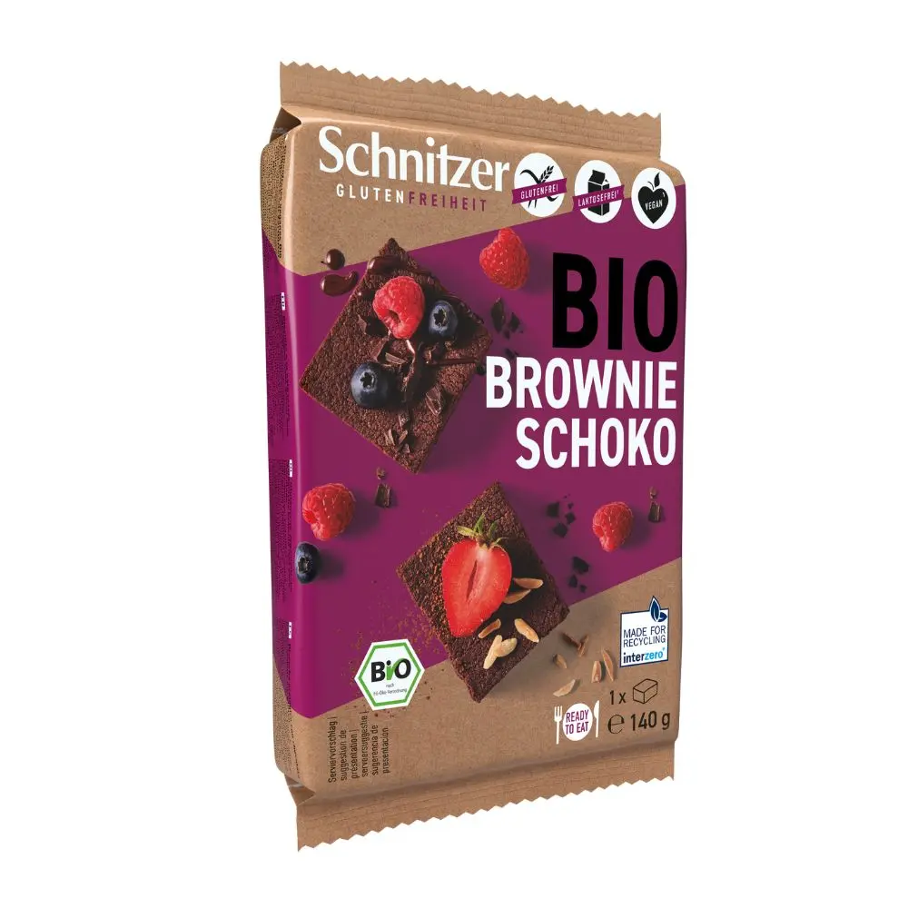 BROWNIE CHOCOLATE NEGRO SIN GLUTEN 140G - SCHNITZER  