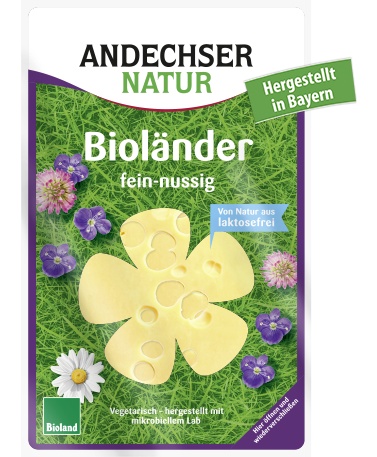 QUESO BIOLANDER LONCHAS 48% MATERIA GRASA 150G - ANDECHSER