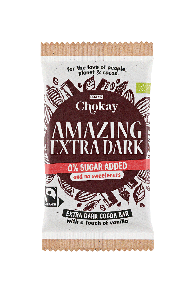 CHOCOLATE SIN AZUCAR EXTRA DARK 70G - CHOKAY