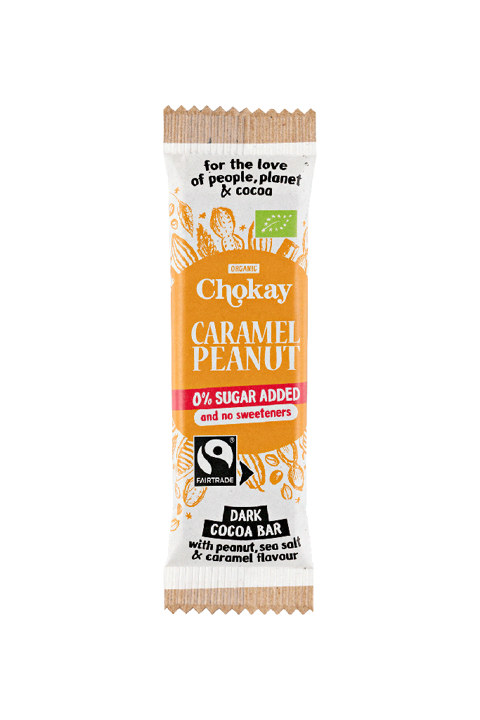 CHOCOLATE SIN AZUCAR DE CARAMELO Y NUECES 30G - CHOKAY