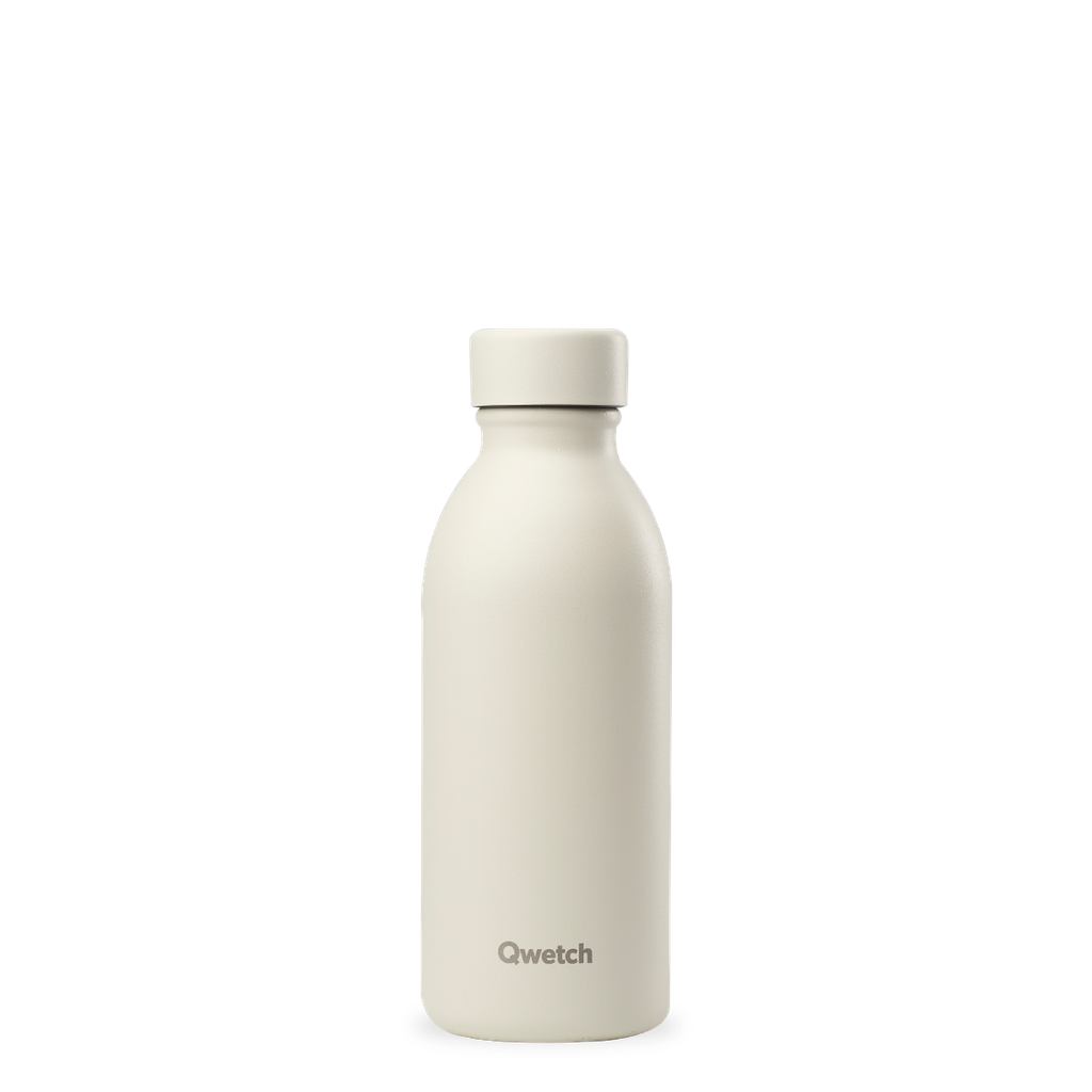 BOTELLA ISOTERMICA DE ACERO INOXIDABLE ARENA MATE - QWETCH
