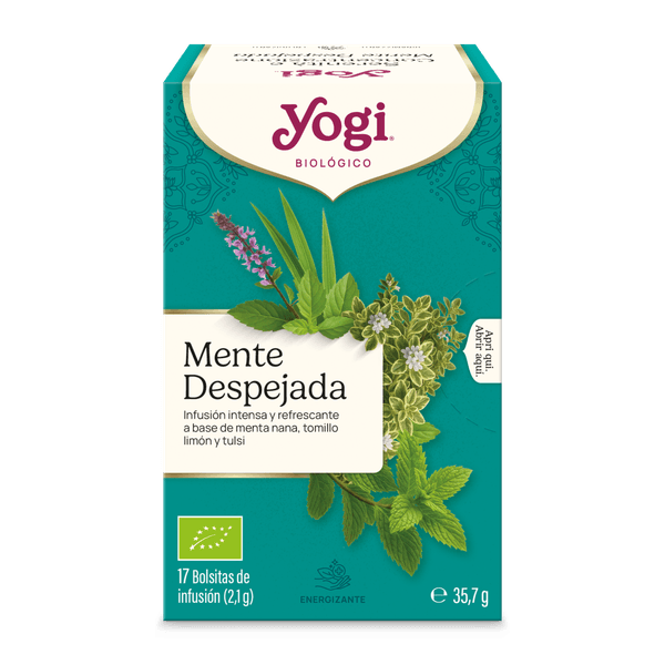 INFUSION MENTA DESPEJADA DE MENTA, TOMILLO Y TULSI 34G - YOGI TEA   