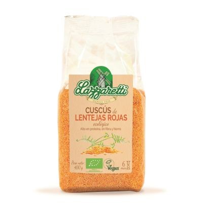 COUS COUS LENTEJA ROJA 400G LAZZARETTI