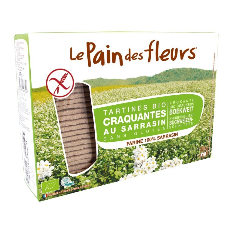 PAN CRUJIENTE TRIGO SARRACENO SIN GLUTEN 300G PAIN DES FLEURS