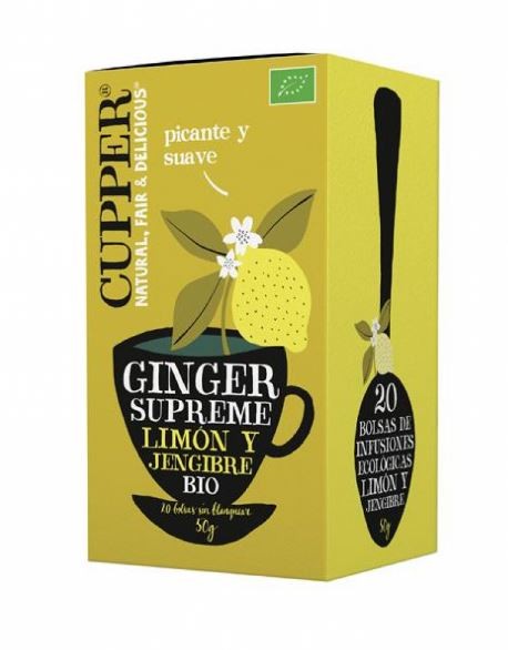 INFUSIÓN LIMÓN Y JENGIBRE 20UD CUPPER