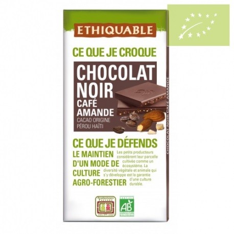CHOCOLATE NEGRO CAFÉ ALMENDRA 100G ETHIQUABLE