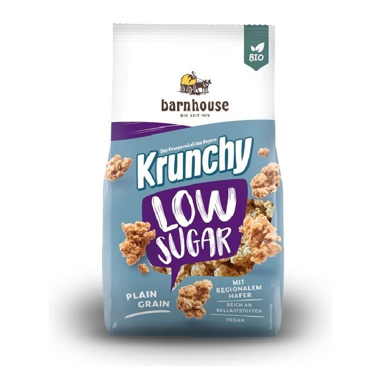 MUESLI KRUNCHY AVENA BAJO AZÚCAR PLAIN GRAIN 375G BARNHOUSE