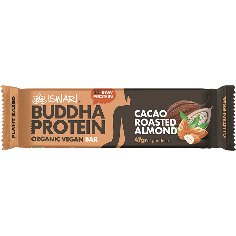 BARRITA CACAO ALMENDRA TOSTADA 47G BUDDHA PROTEIN