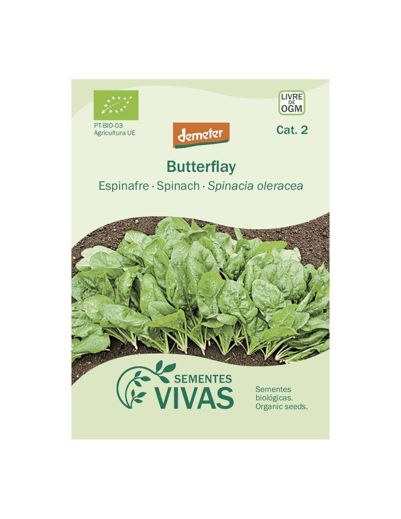 ESPINACA 'BUTTERFLAY' SEMILLAS DEMETER 35G SEMILLAS VIVAS