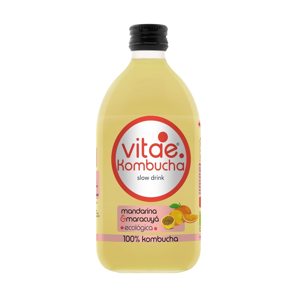 KOMBUCHA MANDARINA Y MARACUYÁ 500ML VITAE KOMBUCHA