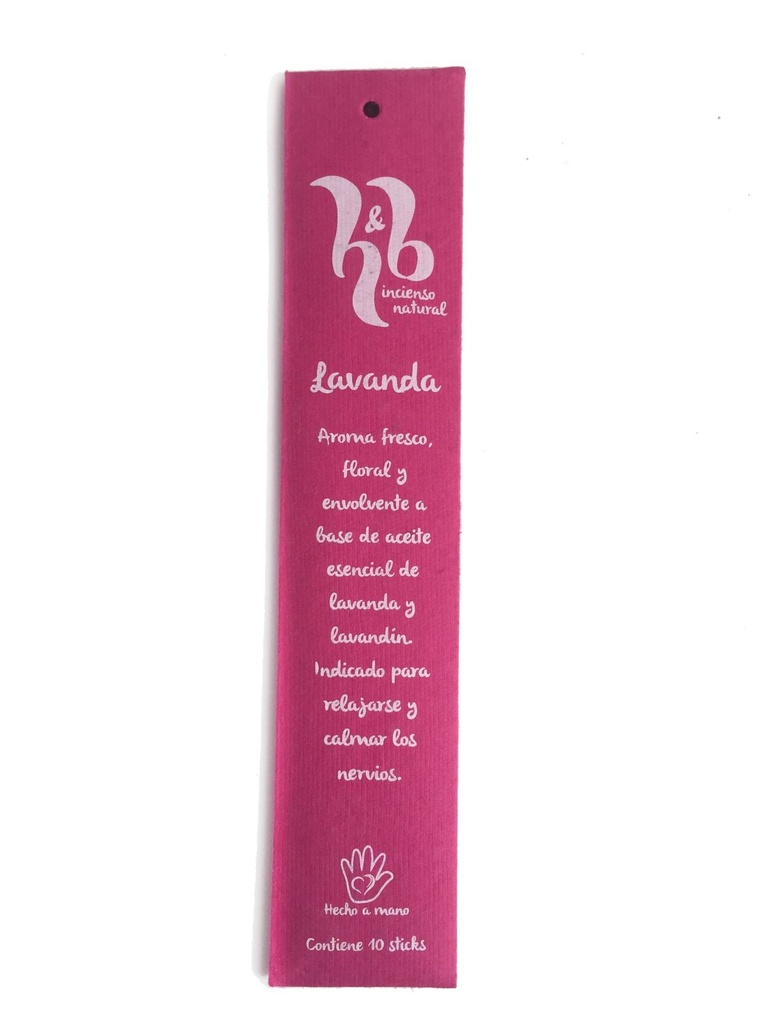INCIENSO NATURAL LAVANDA 10U H&B