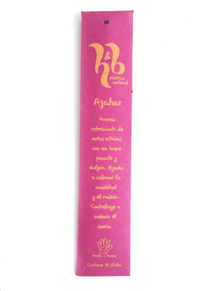 INCIENSO NATURAL AZAHAR 10UD H&B