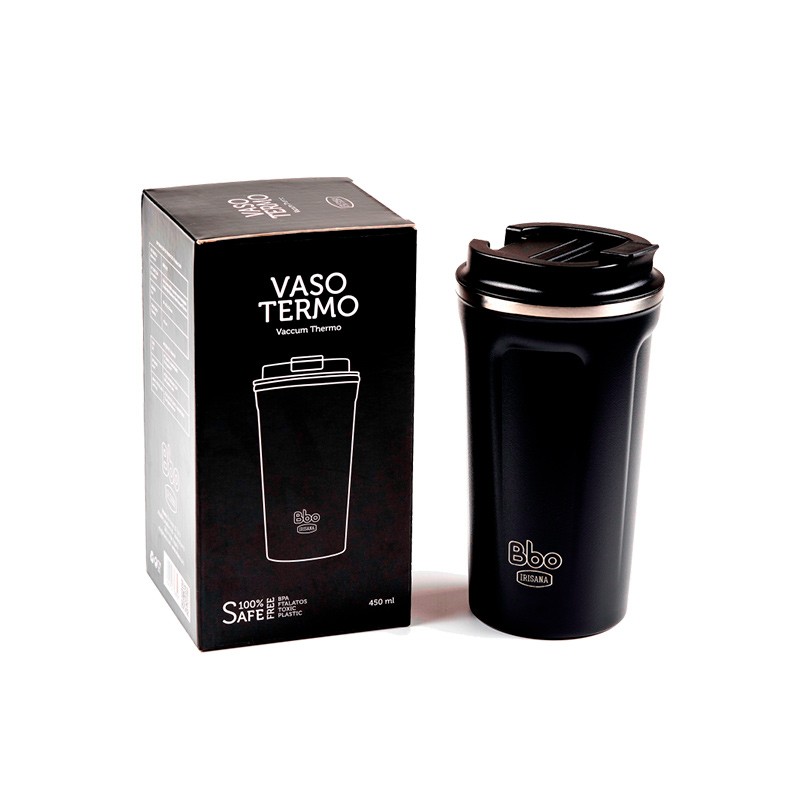 VASO TERMO NEGRO 450ML IRISANA