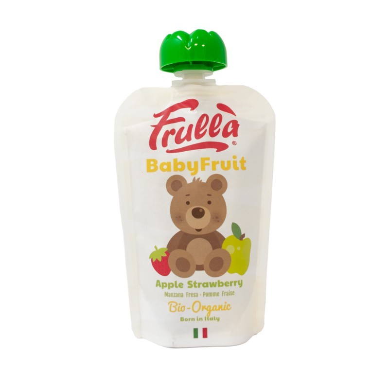 PURÉ DE MANZANA Y FRESA 100G BABY FRULLA BIO