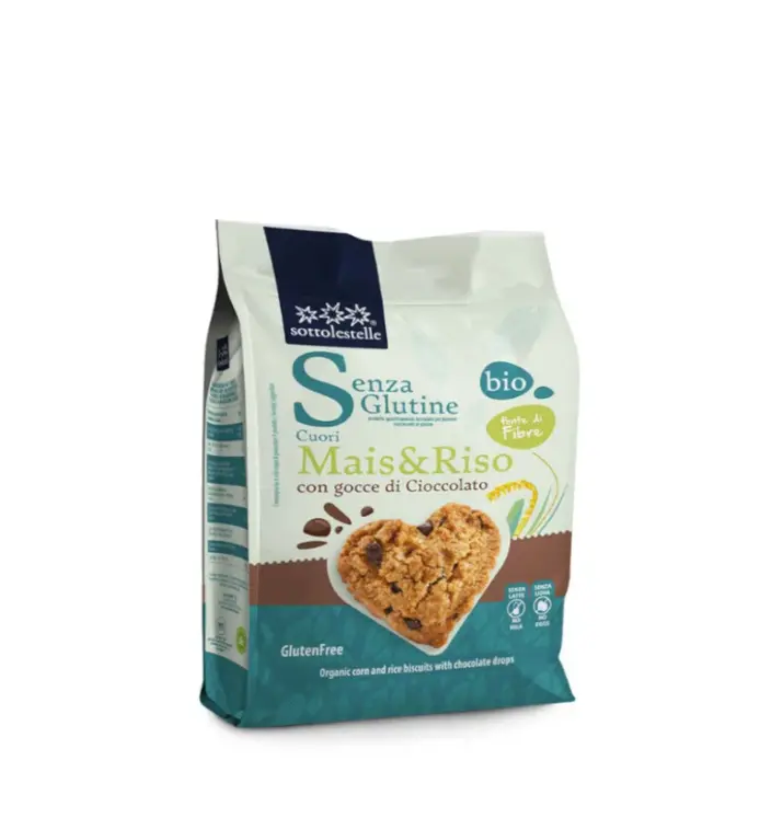 GALLETA DE MAIZ Y ARROZ CON CHIPS DE CHOCOLATE 250G SOTTOLESTELLE