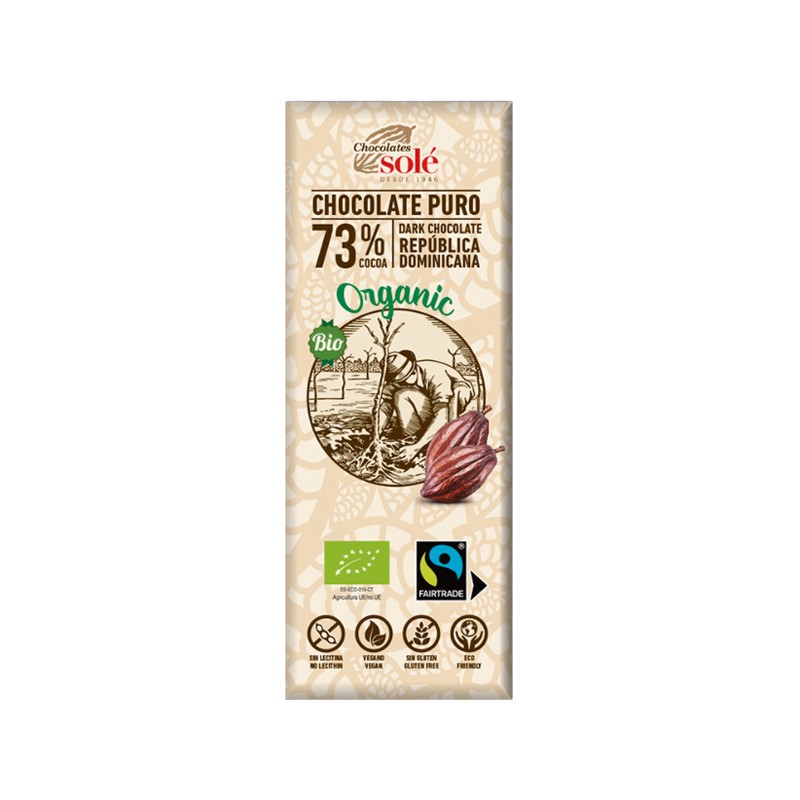 CHOCOLATINA NEGRO 73% 25G SOLE