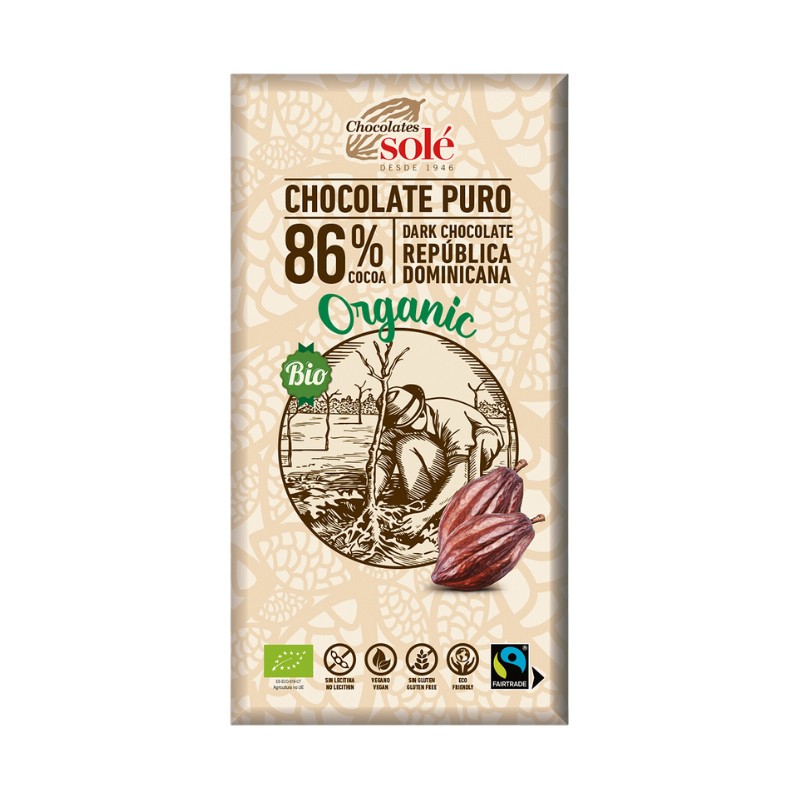 CHOCOLATE NEGRO 86% 100G SOLÉ