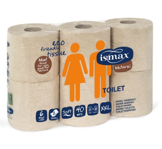 PAPEL HIGIÉNICO ECOLÓGICO PACK 6UD ISMAX