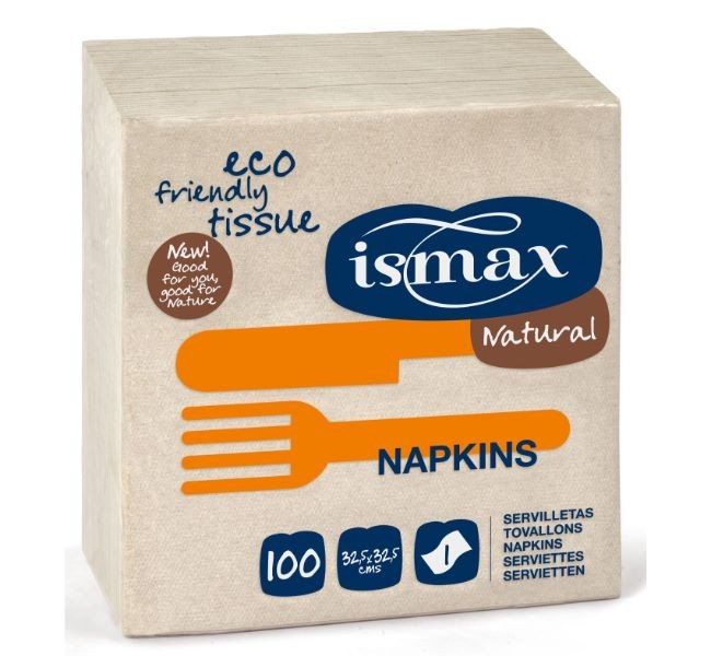 SERVILLETA ECOLÓGICA 1 CAPA 100UD ISMAX
