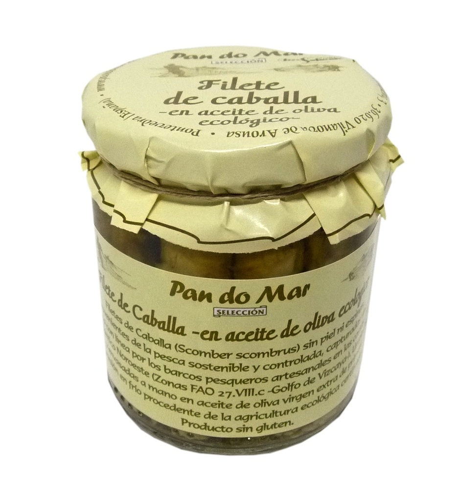 FILETES CABALLA ACEITE OLIVA CRISTAL 220G PAN DO MAR