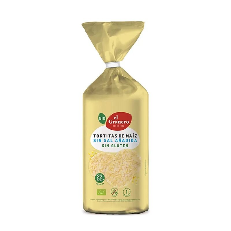 TORTITAS MAÍZ SIN GLUTEN SIN SAL 130G GRANERO