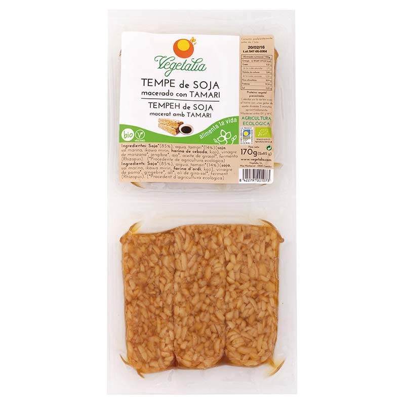 TEMPE DE SOJA MACERADO TAMARI 170G VEGETALIA
