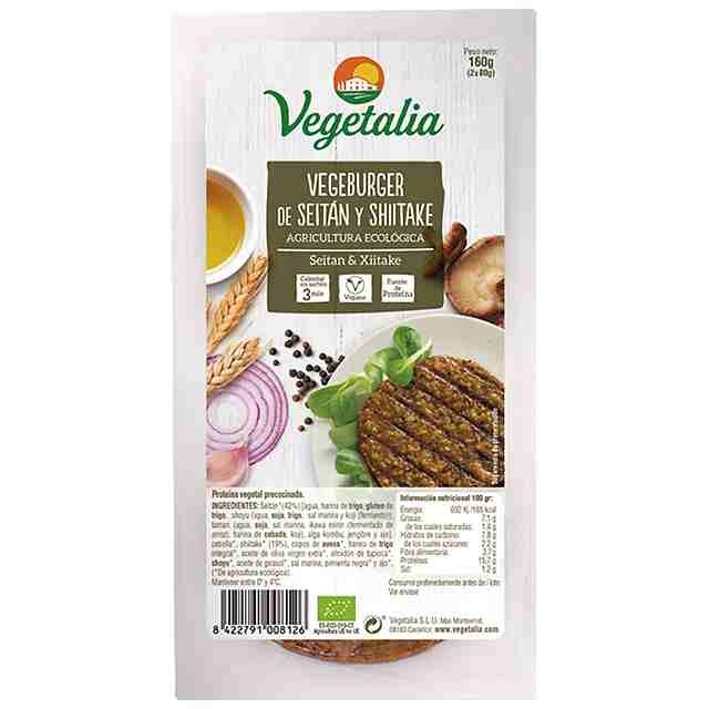 VEGEBURGUER SEITAN Y SHIITAKE 160G VEGETALIA
