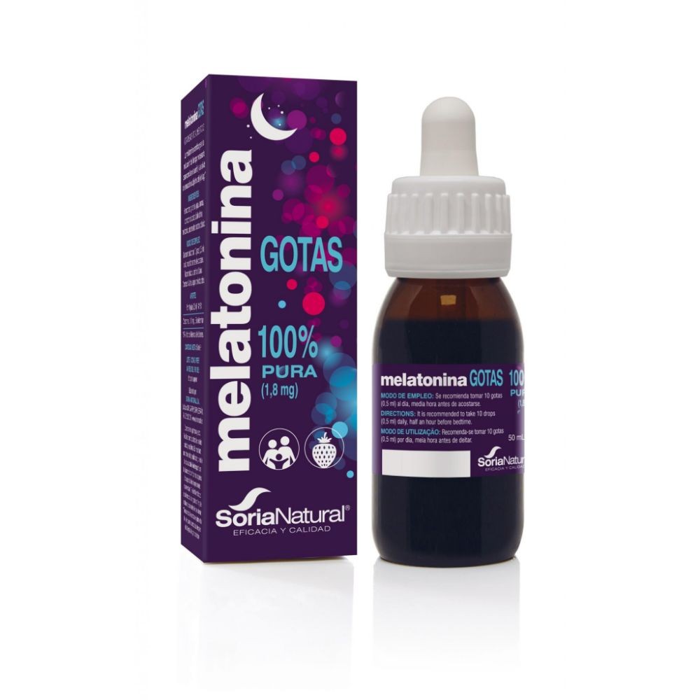 MELATONINA GOTAS 100% PURA 1,8 MG 50ML SORIA NATURAL