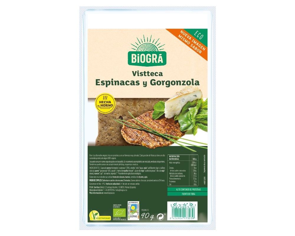 VISTTECA ESPINACAS GORGONZOLA 90G SORRIBAS