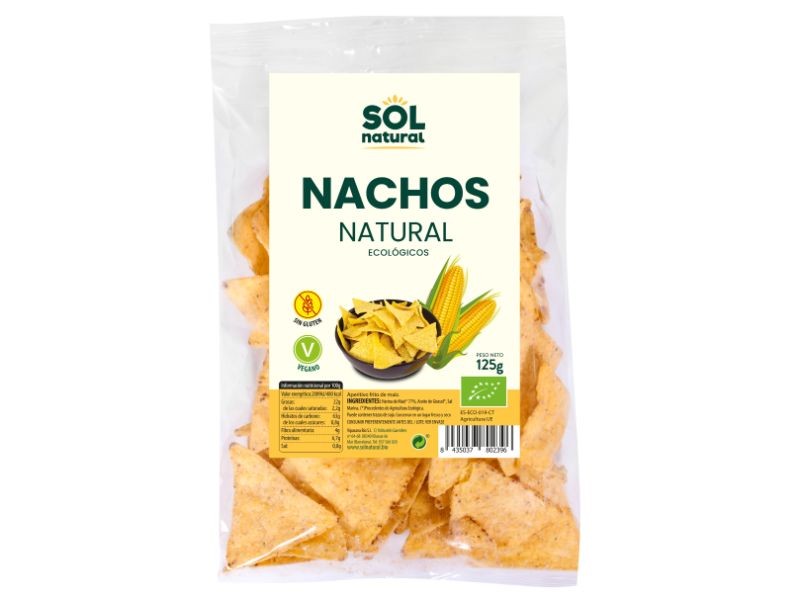 NACHOS NATURAL BIO SIN GLUTEN 125G SOL NATURAL